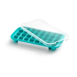 Lékué ice cube mold silicone with lid, Turquoise Blue New