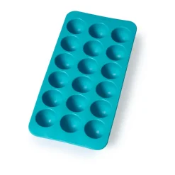 Lékué round ice cube mold silicone with lid, Turquoise Blue Online