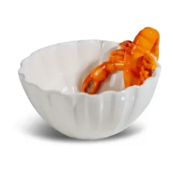 Byon Lobsti bowl Ø14 cm, White-orange WhiteOrange Hot