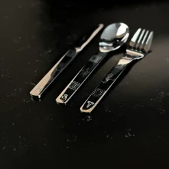 Vargen & Thor Lupo Emil children's cutlery 9 pieces, Silver Silver-coloured Sale