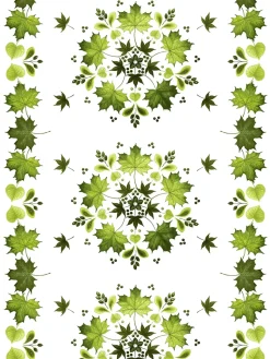 Arvidssons Textil Lövkrans oilcloth, Green Hot