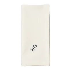 Broste Copenhagen Mai cloth napkin 45x45 cm, Black-off white. BlackWhite Online
