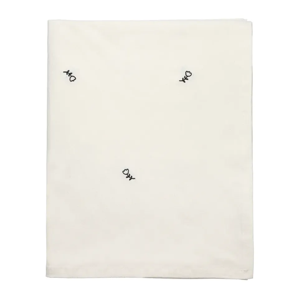 Broste Copenhagen Mai tablecloth, 160x300 cm, black-off white BlackWhite