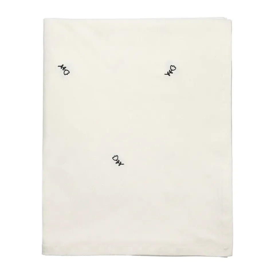 Broste Copenhagen Mai tablecloth, 160x200 cm, black-off white BlackWhite Discount