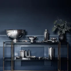 Georg Jensen Manhattan ice bucket and tongs, stainless steel Silver-coloured New