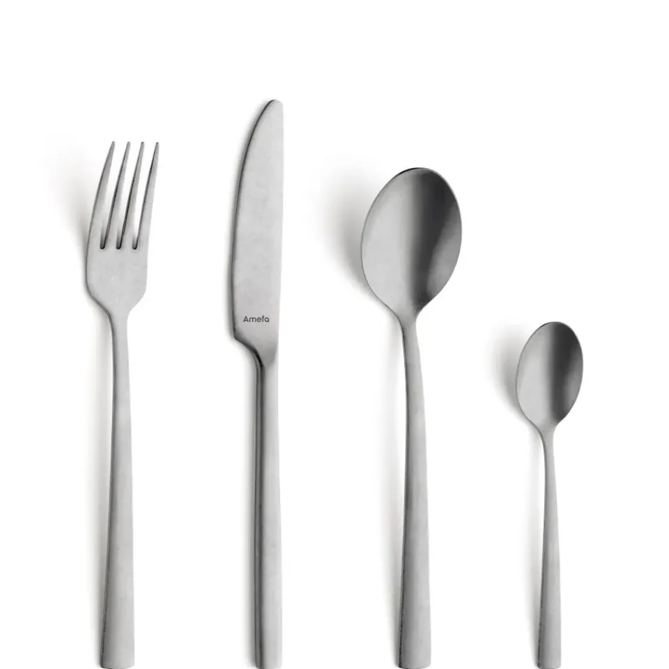 Amefa Manille Vintage cutlery set 16 pieces, Stainless steel Silver-coloured