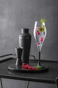 Villeroy & Boch Manufacture Rock champagne glass 26 cl 4-pack, Clear-black BlackTransparent