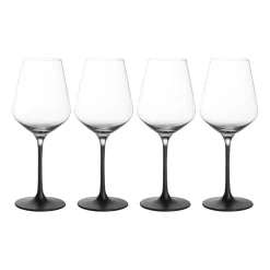 Villeroy & Boch Manufacture Rock white wine glass 38 cl 4-pack, Clear-black BlackTransparent Discount