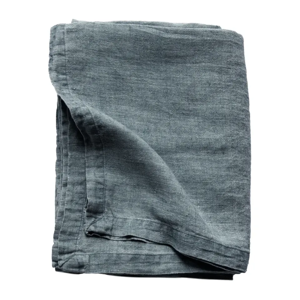 Tell Me More Marion tablecloth linen 145x270 cm, Ocean Blue Clearance