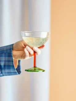 Bloomingville Martine cocktail glass 230 ml, Green