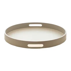 Mojoo Matte lacquered serving tray Ø40x4 cm, Fawn Grey Outlet