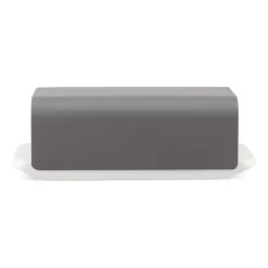 Alessi Mattina butter dish 9.5x21 cm, Dark Grey Outlet