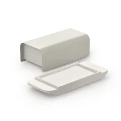 Alessi Mattina butter dish 9.5x21 cm, Warm -stainless steel Grey Hot
