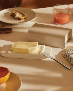 Alessi Mattina butter dish 9.5x21 cm, Warm -stainless steel Grey Hot