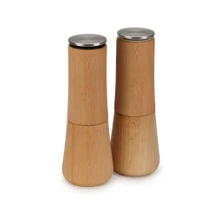Joseph Joseph Milltop No Spill Salt Mill 19 cm, Beech Brown Clearance
