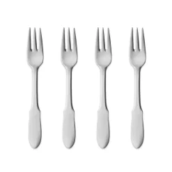 Georg Jensen Mitra matt cake fork, 4 pack Silver-coloured Outlet