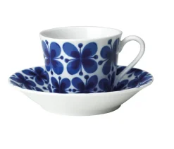 Rörstrand Mon Amie cup with saucer 14 cl gift wrap, -white Blue