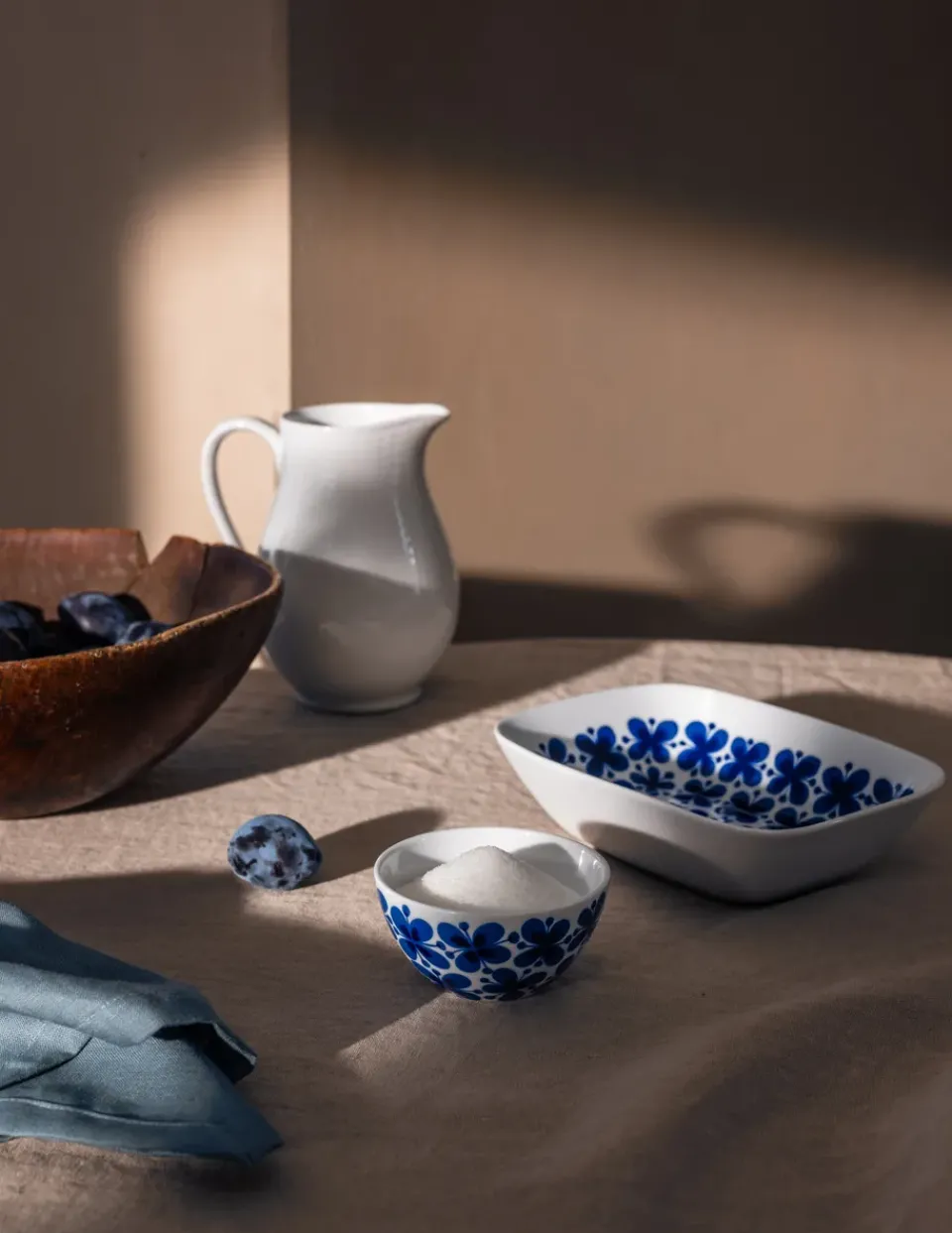 Rörstrand Mon Amie rectangular bowl, 15.5x21.2 cm BlueWhite Outlet