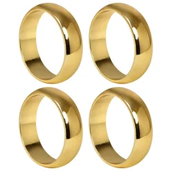 Himla Monaco napkin ring Ø4 cm 4-pack, Brass Gold-coloured Clearance