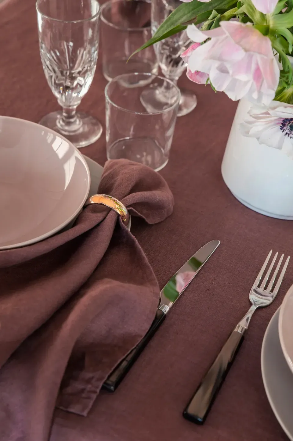Himla Monaco napkin ring Ø4 cm 4-pack, Brass Gold-coloured Clearance