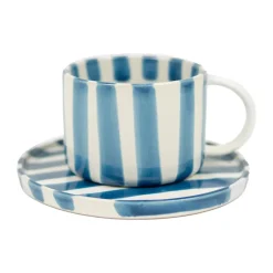 Olsson & Jensen Monica cup with saucer, Blue Hot