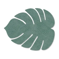 LIND DNA Monstera Leaf Hippo coaster, Pastel Green