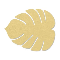 LIND DNA Monstera Leaf Hippo coaster, gold Gold-coloured New