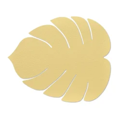 LIND DNA Monstera Leaf Hippo placemat L, gold Gold-coloured New