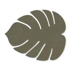 LIND DNA Monstera Leaf Nupo coaster, Army green Brown Online