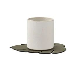 LIND DNA Monstera Leaf Nupo coaster, Army green Brown Online