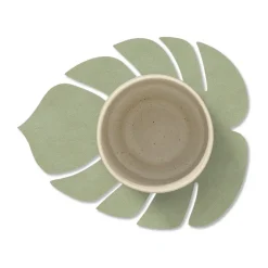 LIND DNA Monstera Leaf Nupo coaster, Olive Green New
