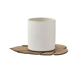 LIND DNA Monstera Leaf Nupo coaster, Nougat Brown Discount