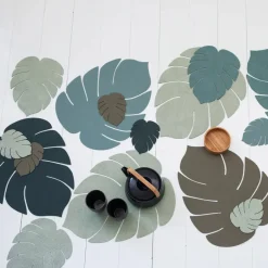 LIND DNA Monstera Leaf Nupo placemat L, Pastel Green Outlet