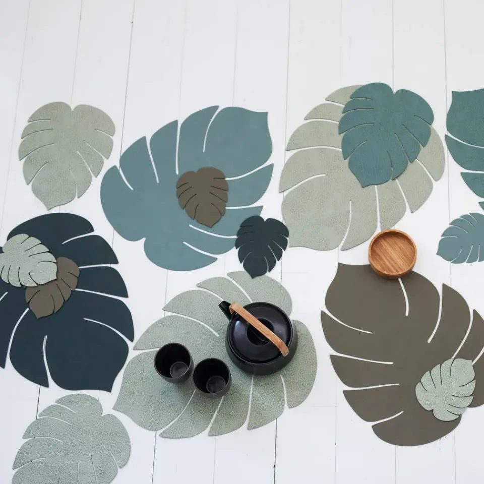 LIND DNA Monstera Leaf Nupo placemat L, Pastel Green Outlet