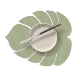 LIND DNA Monstera Leaf Nupo placemat S, Olive Green