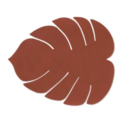 LIND DNA Monstera Leaf Nupo placemat L, Sienna Red Discount