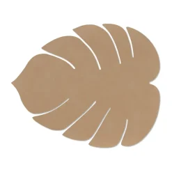 LIND DNA Monstera Leaf Nupo placemat L, Nougat Brown