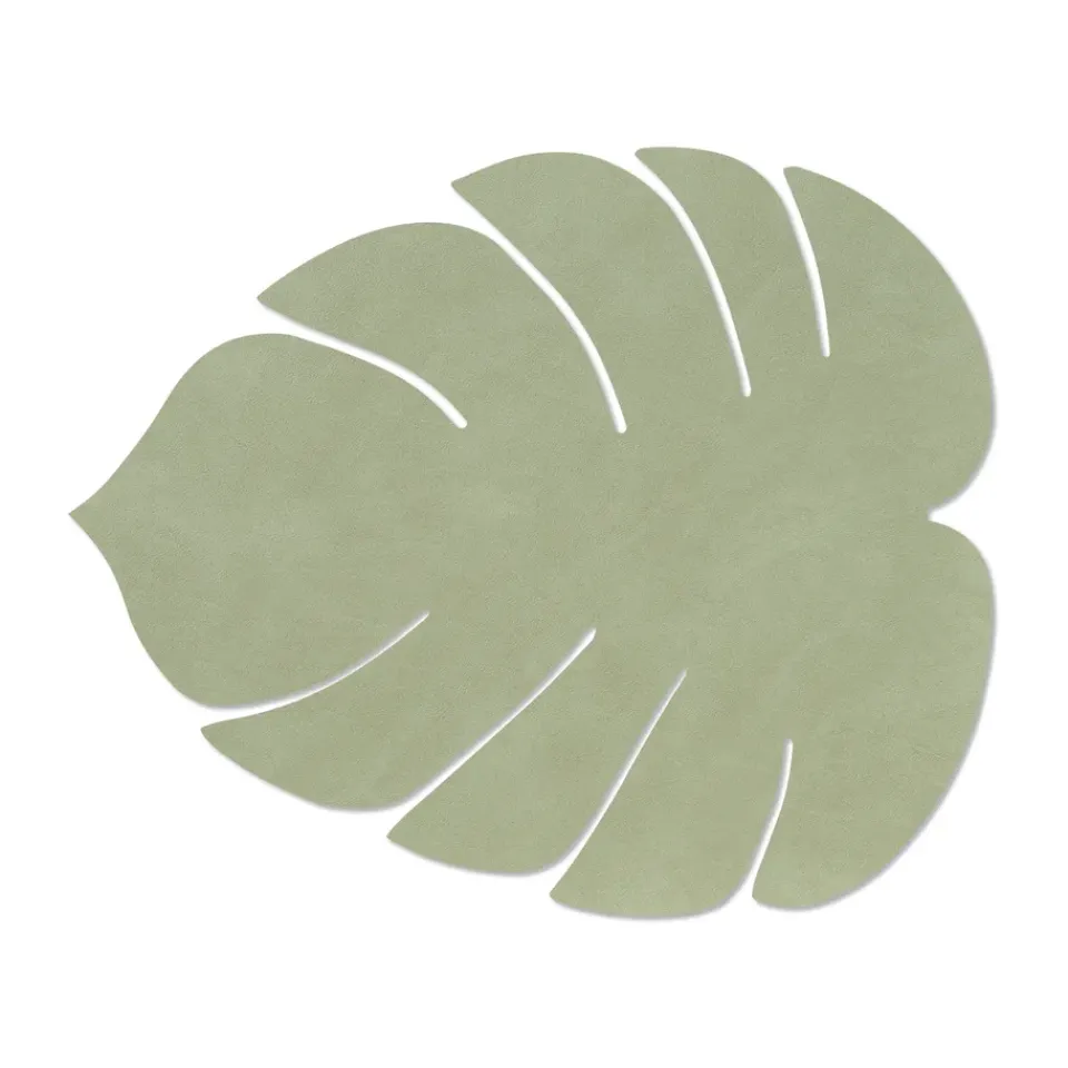 LIND DNA Monstera Leaf Nupo placemat L, Olive Green