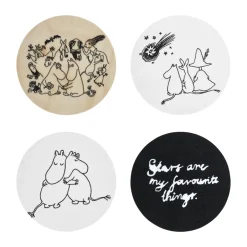 Muurla Moomin 80 Coasters Ø11 cm 4-pack, Multi New