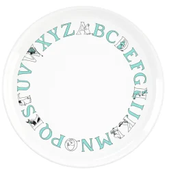RIG-TIG Moomin ABC plate Ø20 cm, Turquoise White New