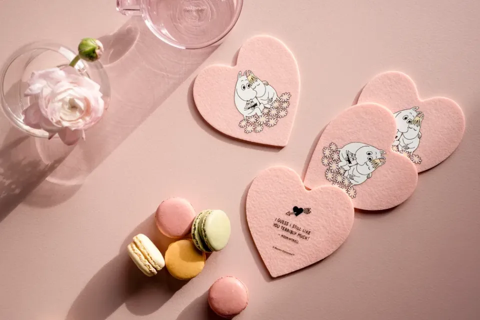 Muurla Moomin coaster set, 4-pack, Together Pink Online