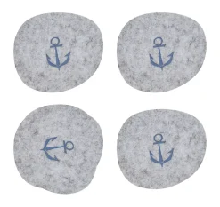 Muurla Moomin coaster 9.5x11 cm 4 pieces, Sailors Grey Clearance