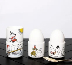 Pluto Design Moomin colour egg cup 4 pieces, with motif White