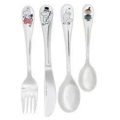 Hackman Moomin cutlery childrens set 4-pack, family Silver-coloured Sale
