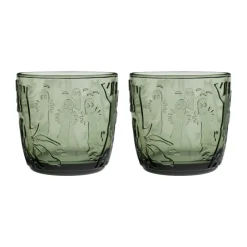 Moomin Arabia Moomin drinking glass 28 cl 2-pack, Pine Green Clearance