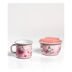 Muurla Moomin enamel bowl Girls 30 cl, Pink