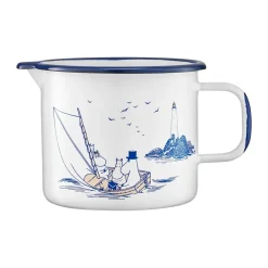 Muurla Moomin Enamel Jug 1.3L, Sailors White New
