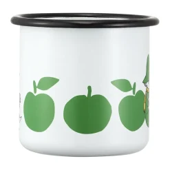 Muurla Moomin enamel mug 37 cl, Joyfull Apples White New