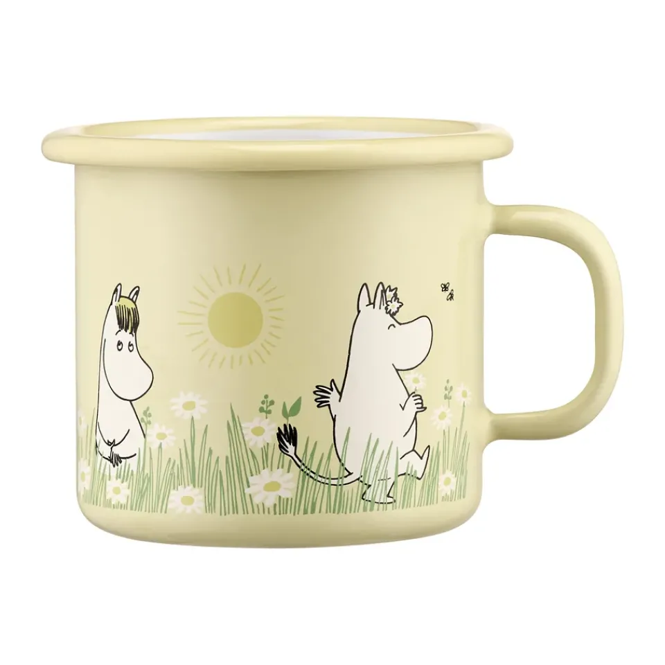 Muurla Moomin enamel mug 25 cl, Meadow Yellow New
