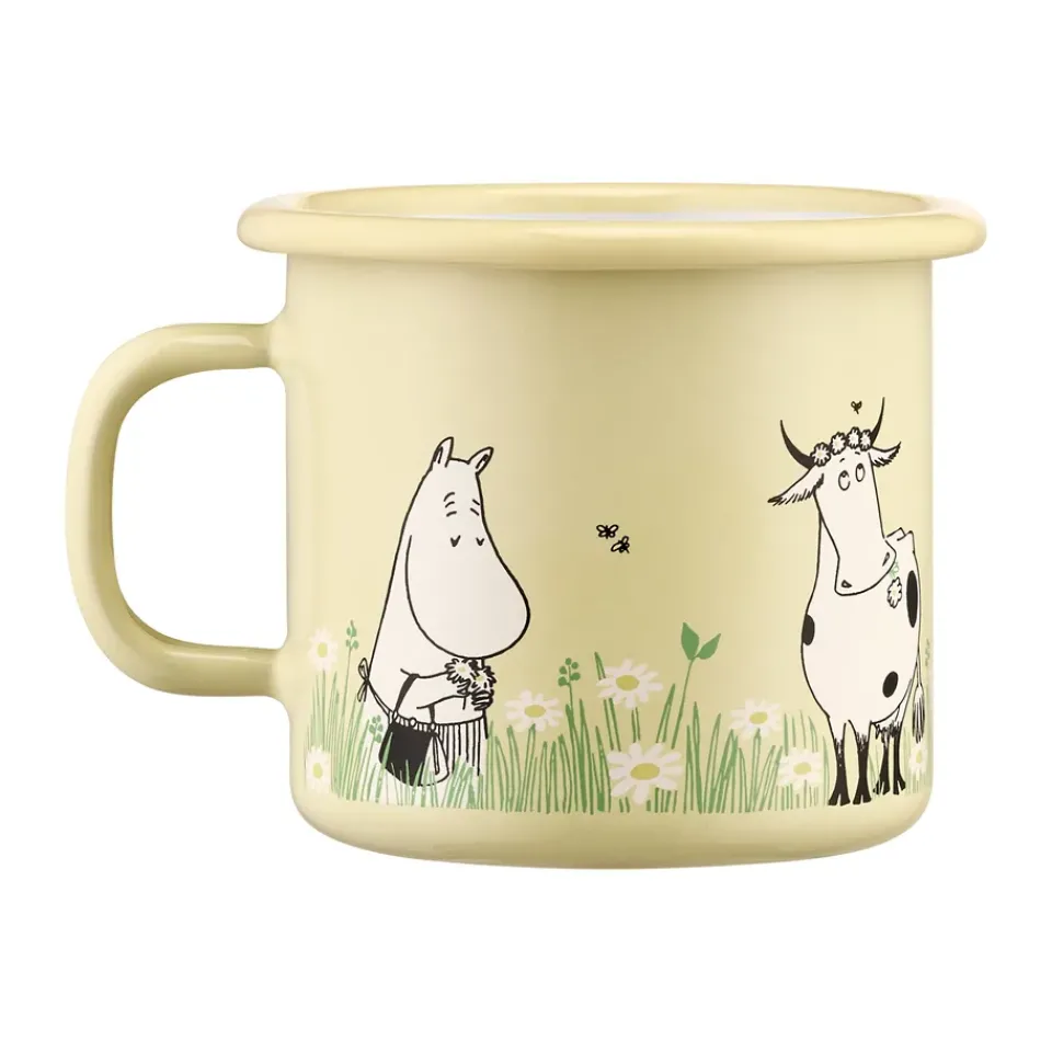 Muurla Moomin enamel mug 25 cl, Meadow Yellow New